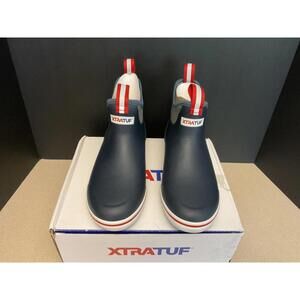 New! Mens Xtratuf 6” Ankle Blue/Red/White Deck Boots. Size 8M. Nice Boots!!!